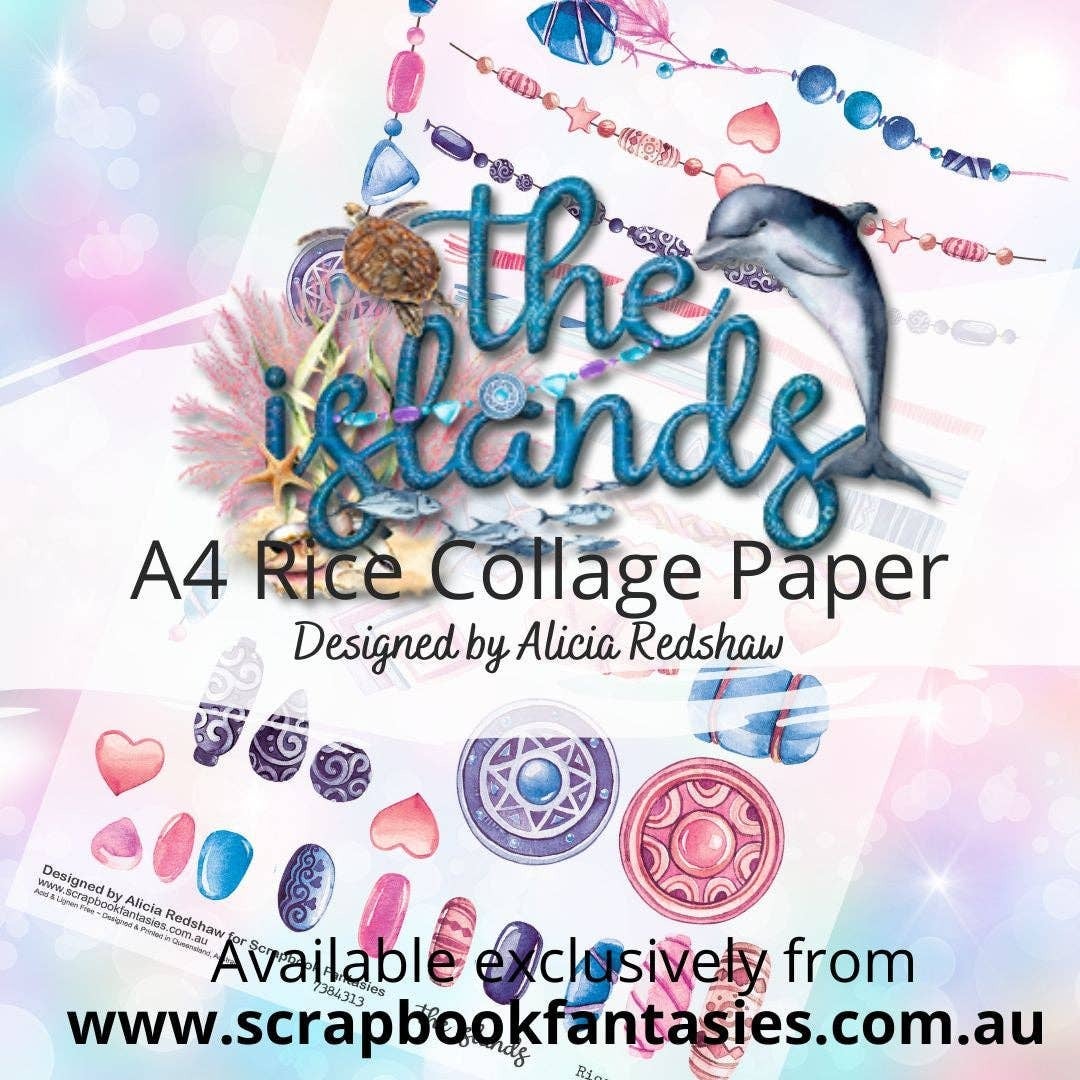 The islands A4 Rice Collage Paper - Boho Builder 3 | Papercraft Palace